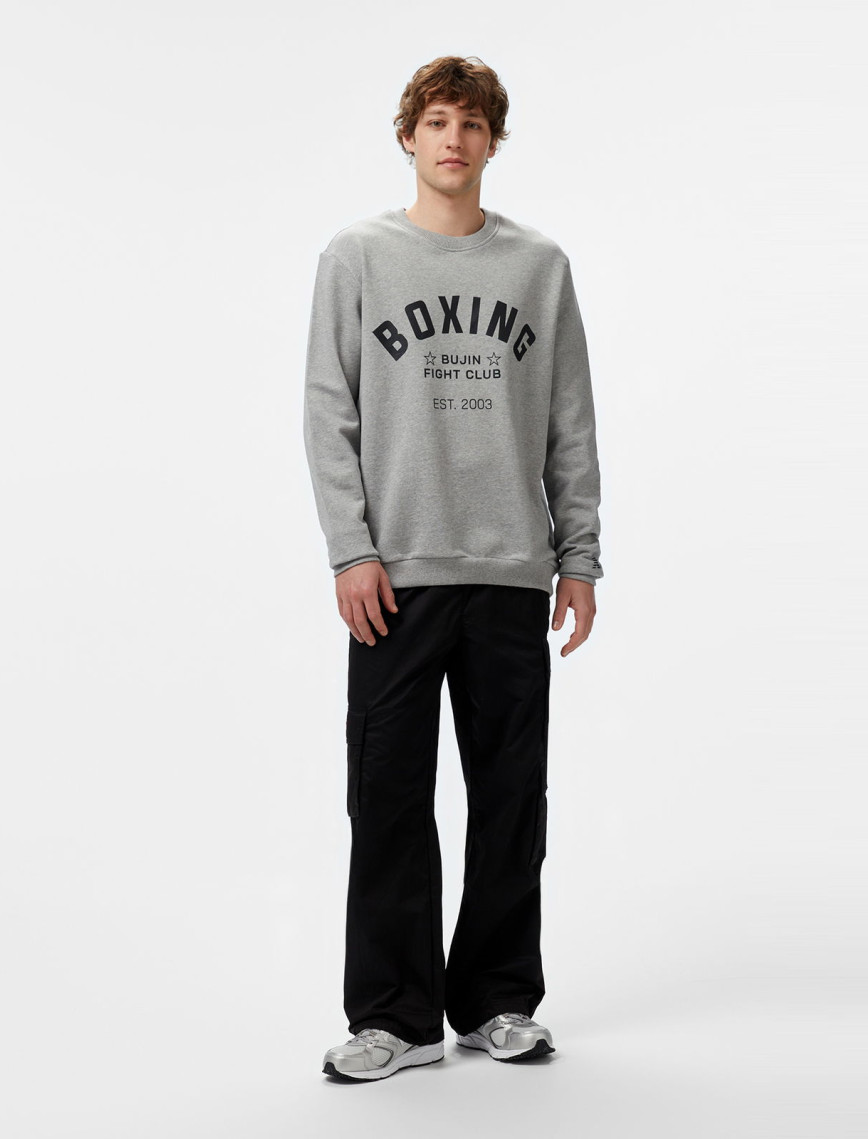 New Balance Bujin Boxing Erkek Gri Sweatshirt New Balance Bujin Boxing Erkek Gri Sweatshirt