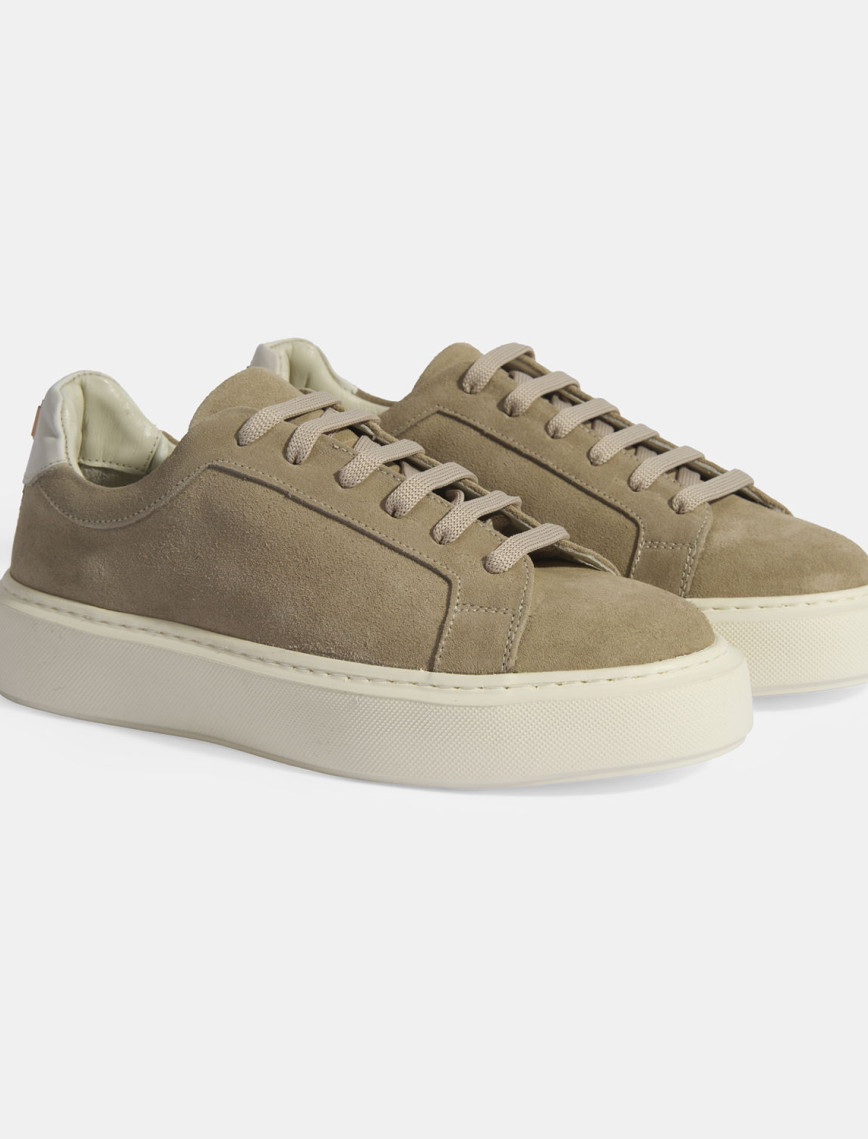 Kadın Bej Bağcıklı Süet Günlük Ayakkabı Kadın Bej Bağcıklı Süet Günlük Ayakkabı