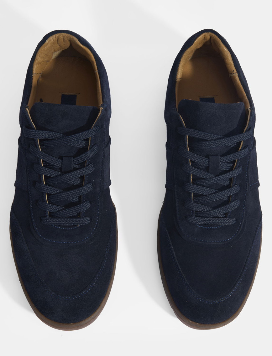 Erkek Lacivert Bağcıklı Süet Günlük Ayakkabı Erkek Lacivert Bağcıklı Süet Günlük Ayakkabı