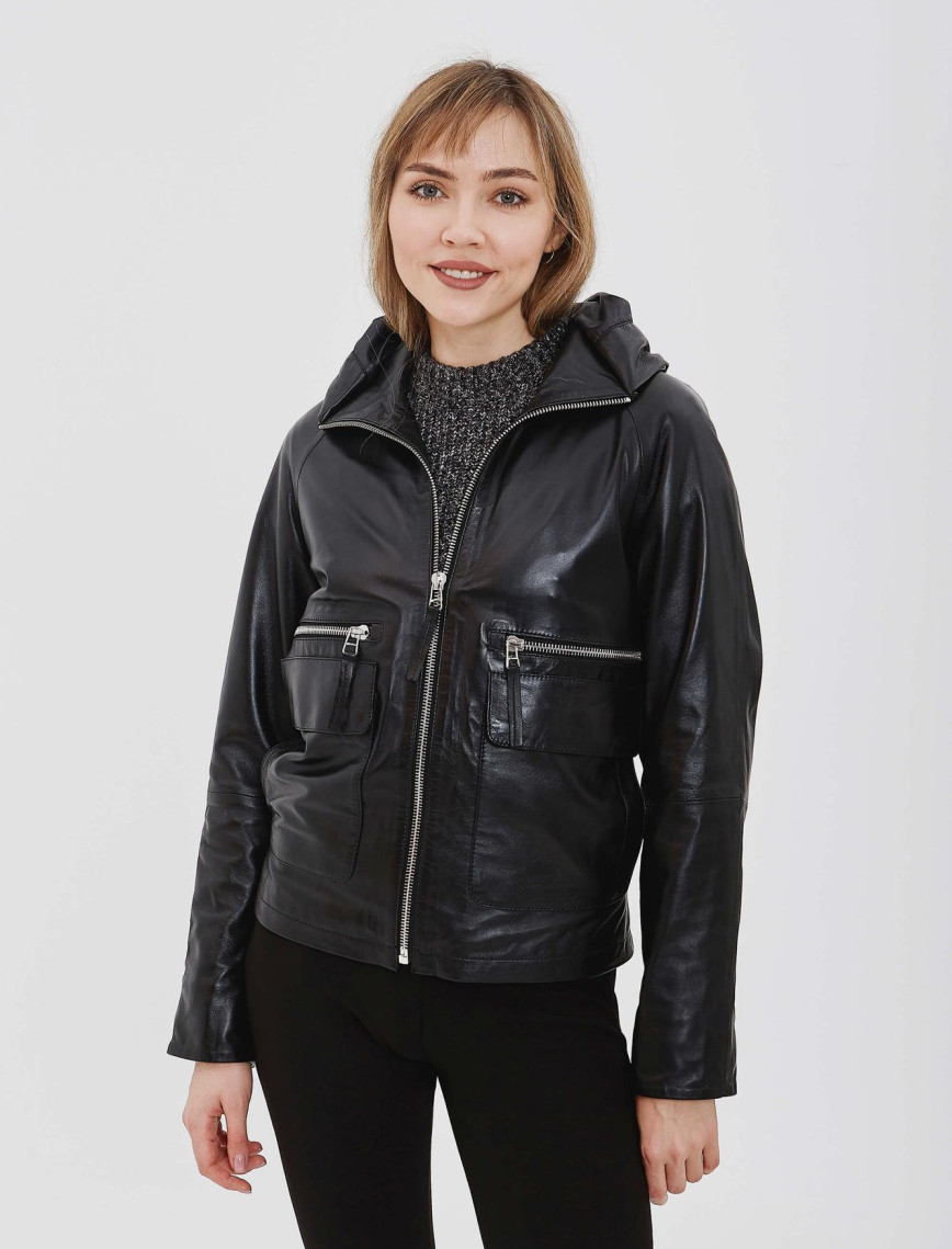 Tamer Tanca Kadın Hakiki Deri Siyah Deri Mont Tamer Tanca Kadın Hakiki Deri Siyah Deri Mont