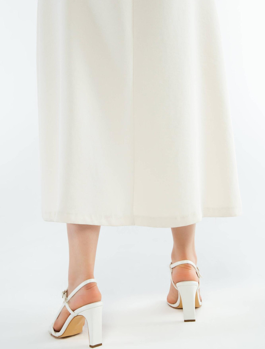 Tamer Tanca Kadın Vegan Beyaz Sedef Abiye Ayakkabı