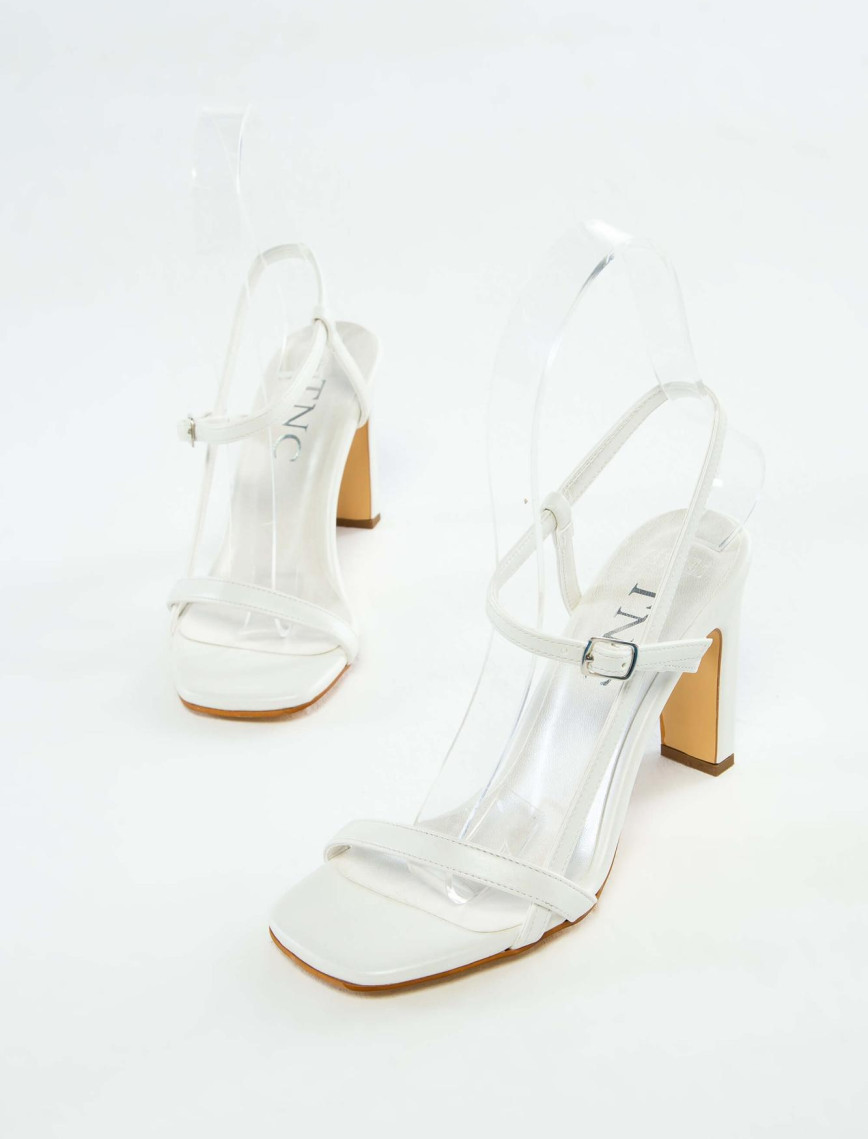 Tamer Tanca Kadın Vegan Beyaz Sedef Abiye Ayakkabı