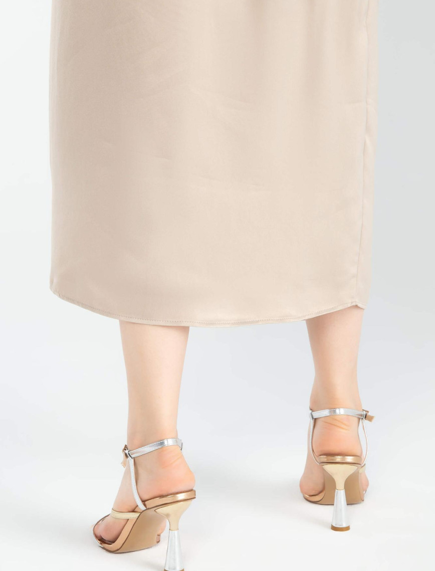 Tamer Tanca Kadın Vegan Gold\Lame Abiye Ayakkabı Tamer Tanca Kadın Vegan Gold\Lame Abiye Ayakkabı