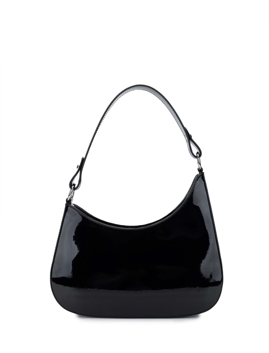 Tamer Tanca Kadın Vegan Siyah Rugan Omuz Çanta Tamer Tanca Kadın Vegan Siyah Rugan Omuz Çanta