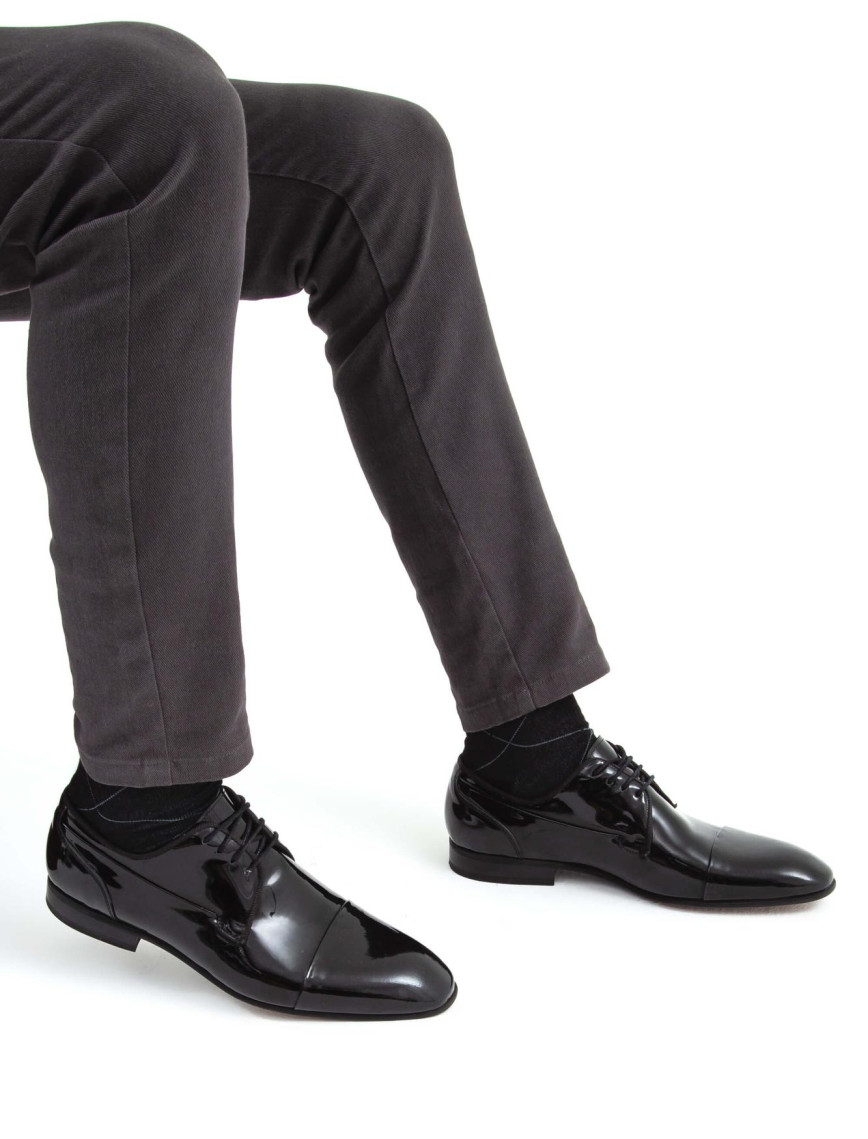 Tamer Tanca Erkek Hakiki Deri Siyah Rugan Klasik Ayakkabı Tamer Tanca Erkek Hakiki Deri Siyah Rugan Klasik Ayakkabı