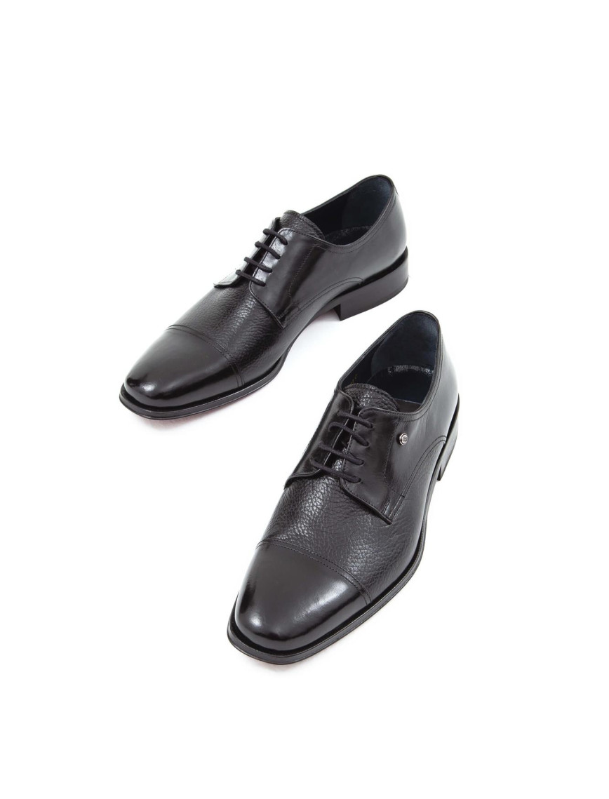 Tamer Tanca Erkek Hakiki Deri Siyah Klasik Ayakkabı