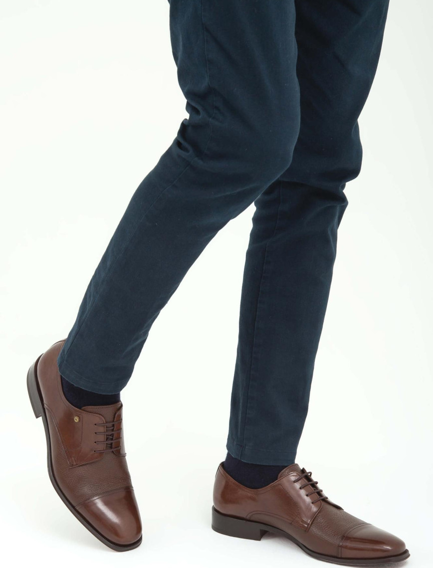 Tamer Tanca Erkek Hakiki Deri Taba Bufalo Klasik Ayakkabı