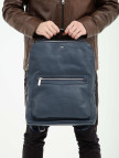 Tamer Tanca Erkek Hakiki Deri Lacivert Sırt Çantası