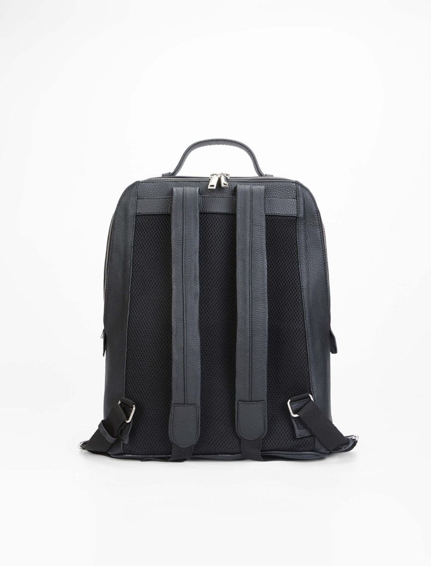 Tamer Tanca Erkek Hakiki Deri Siyah Floter Sırt Çantası