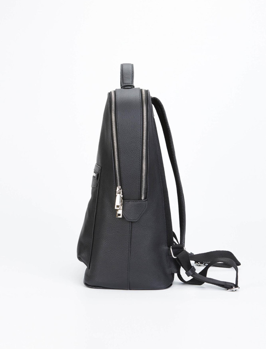 Tamer Tanca Erkek Hakiki Deri Siyah Floter Sırt Çantası