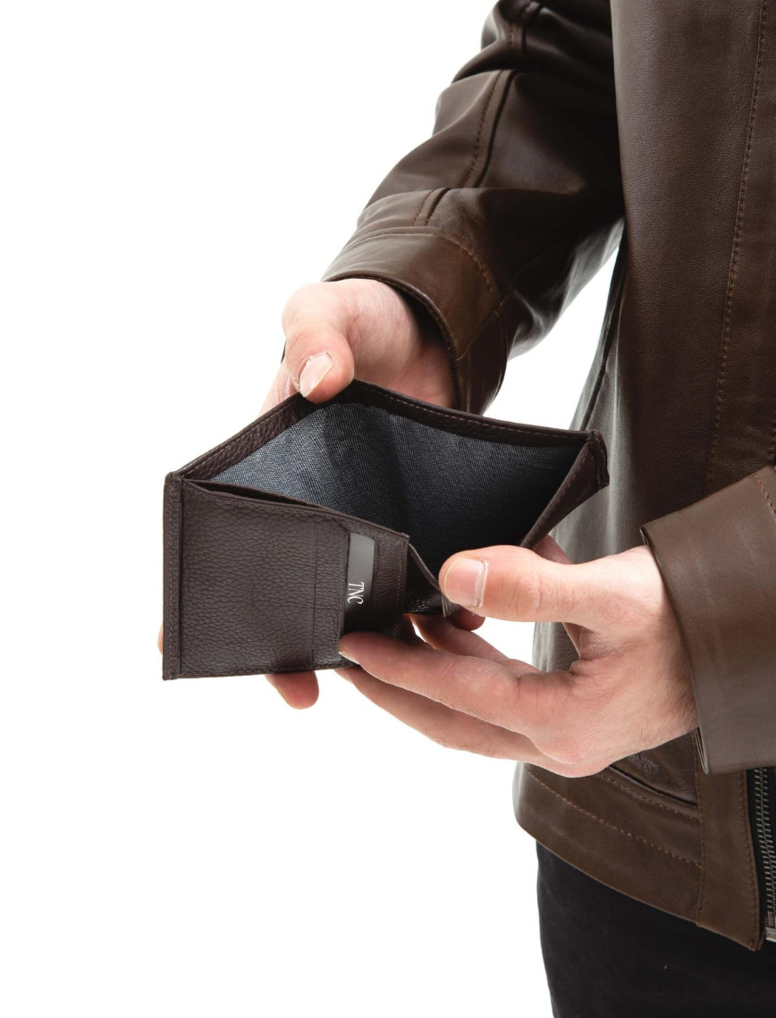 Tamer Tanca Erkek Hakiki Deri Kahverengi Togo Cüzdan Cuzdan