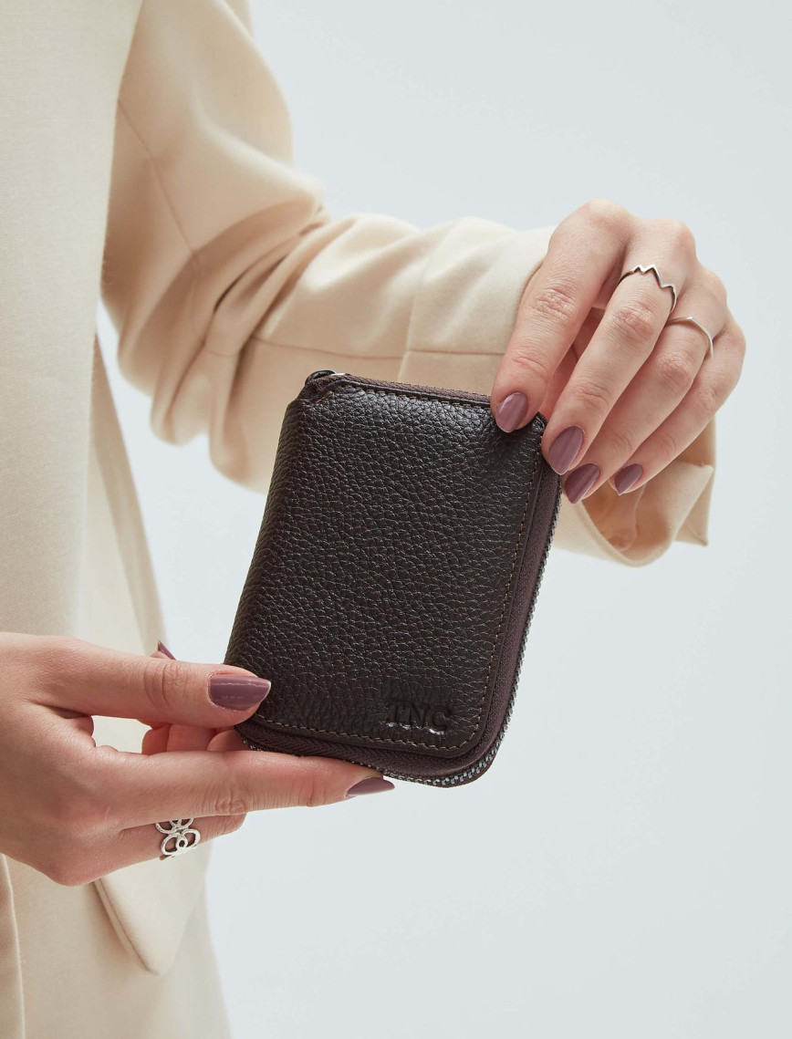 Tamer Tanca Erkek Hakiki Deri Kahverengi Floter Cüzdan Cuzdan