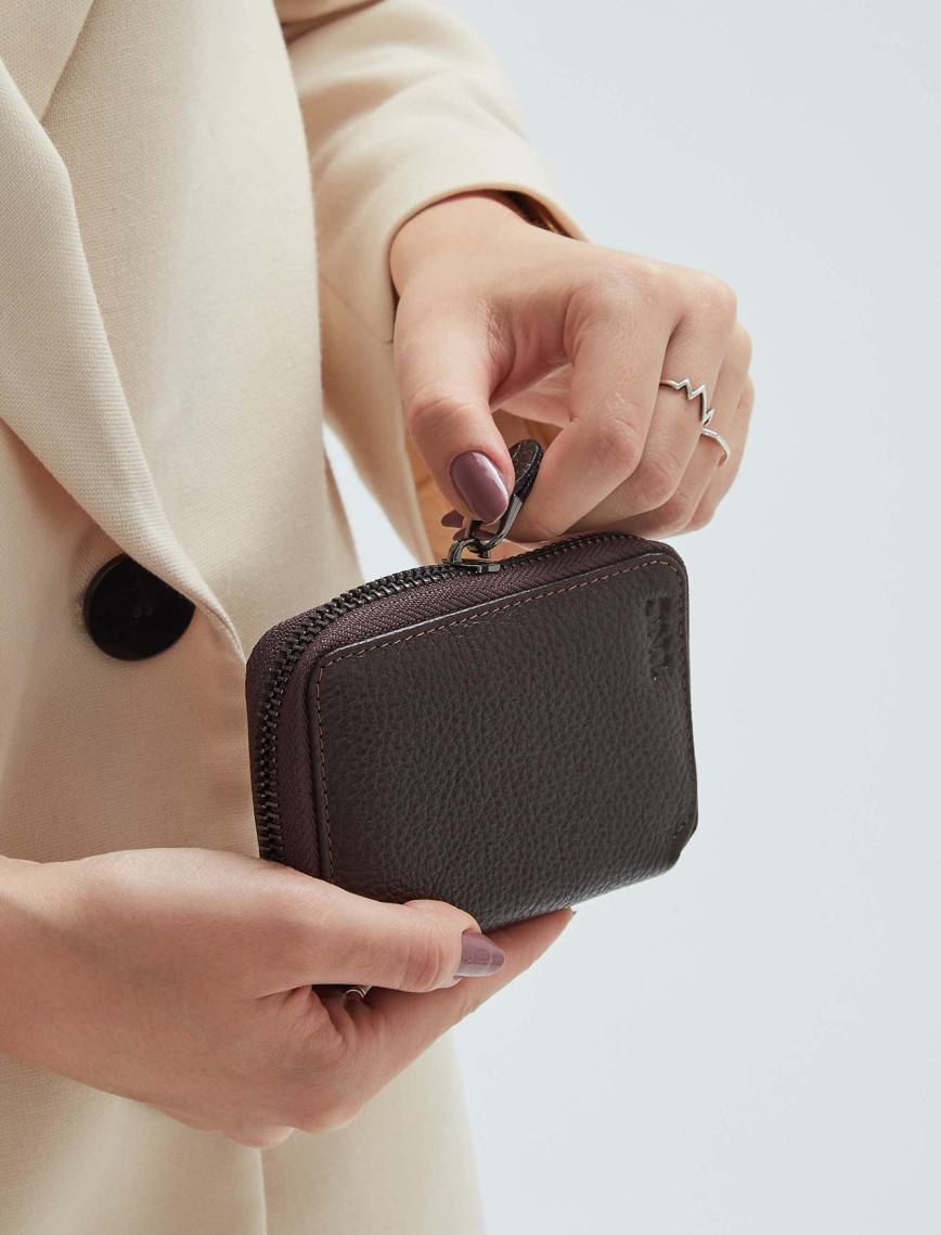 Tamer Tanca Erkek Hakiki Deri Kahverengi Floter Cüzdan Cuzdan