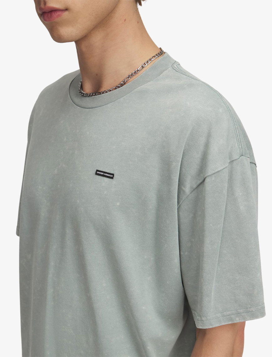 Under Armour Heavyweight Oversized Logo Erkek Gri T-Shirt Under Armour Heavyweight Oversized Logo Erkek Gri T-Shirt