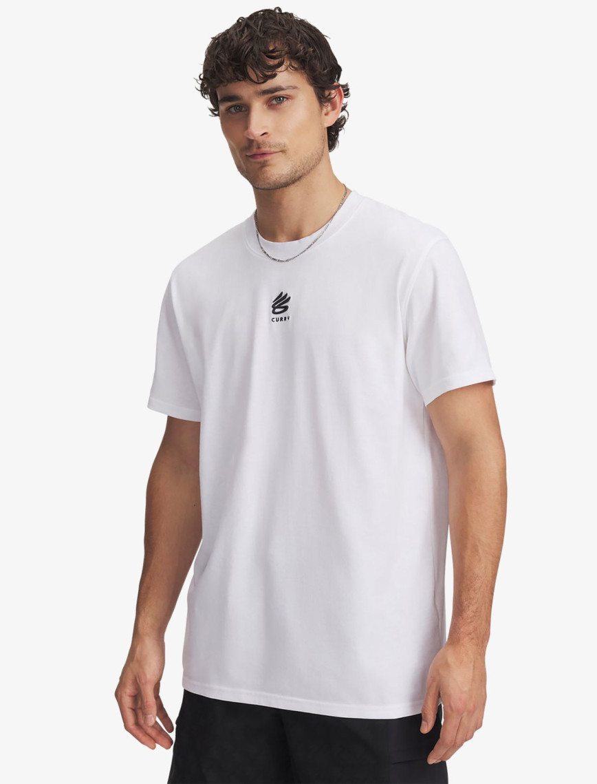 Under Armour Curry Heavyweight Logo Erkek Beyaz T-Shirt Under Armour Curry Heavyweight Logo Erkek Beyaz T-Shirt