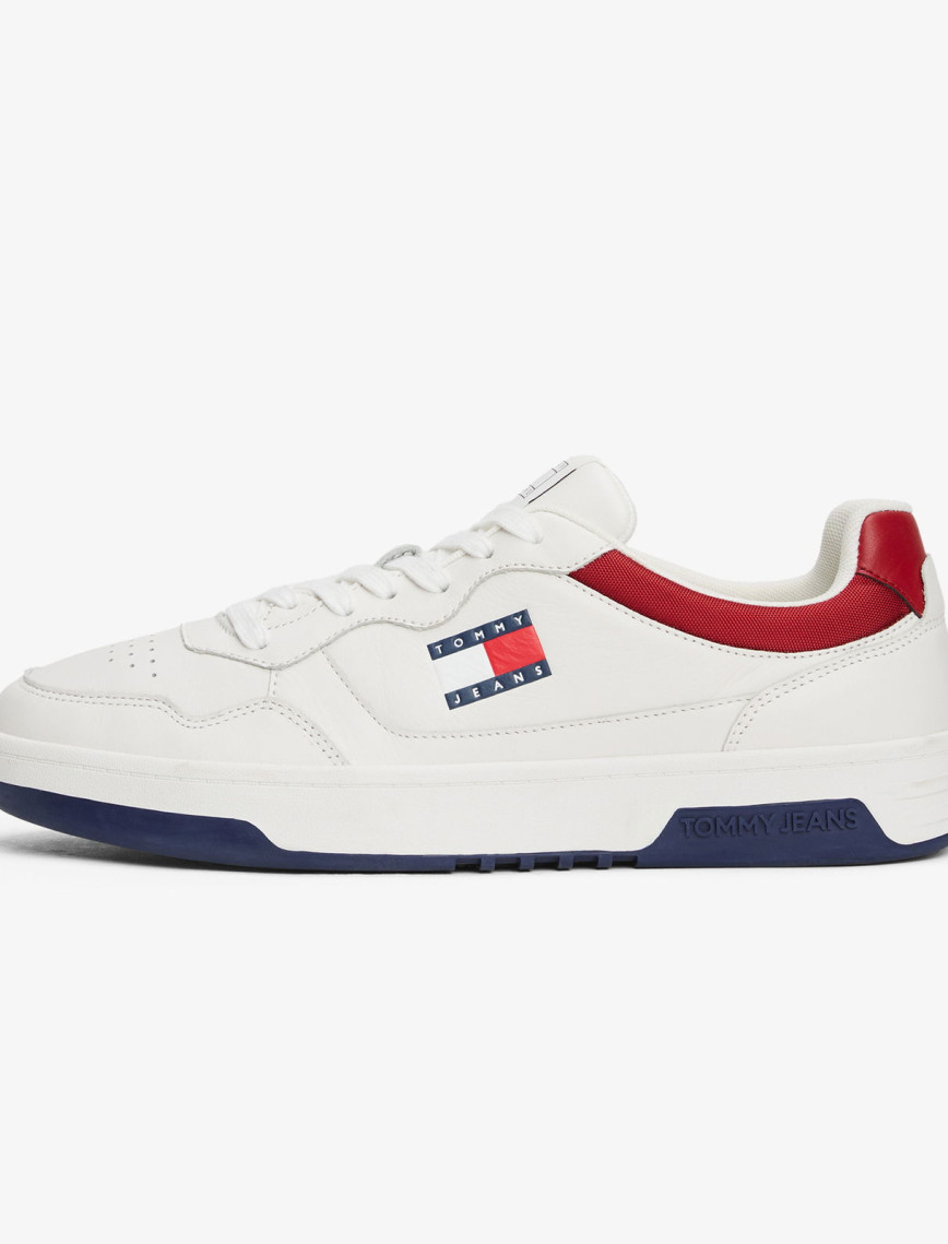 Tommy Hilfiger Jeans Cupsole Leather Erkek Beyaz Spor Ayakkabı Tommy Hilfiger Jeans Cupsole Leather Erkek Beyaz Spor Ayakkabı