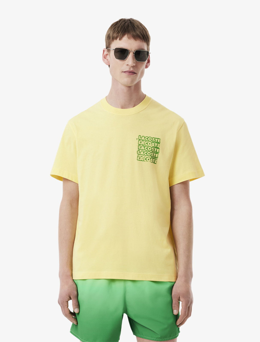 Lacoste Classic Fit Erkek Bej T-Shirt Lacoste Classic Fit Erkek Bej T-Shirt