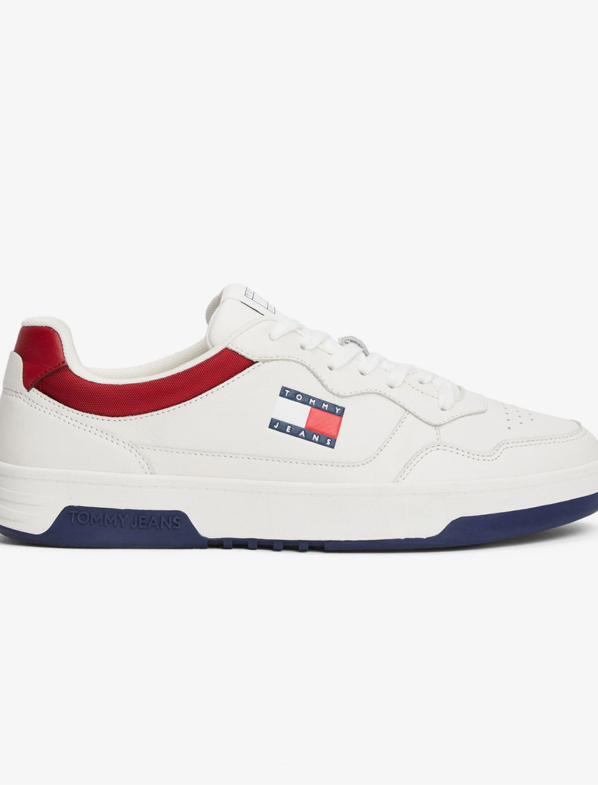 Tommy Hilfiger Jeans Cupsole Leather Erkek Beyaz Spor Ayakkabı Tommy Hilfiger Jeans Cupsole Leather Erkek Beyaz Spor Ayakkabı