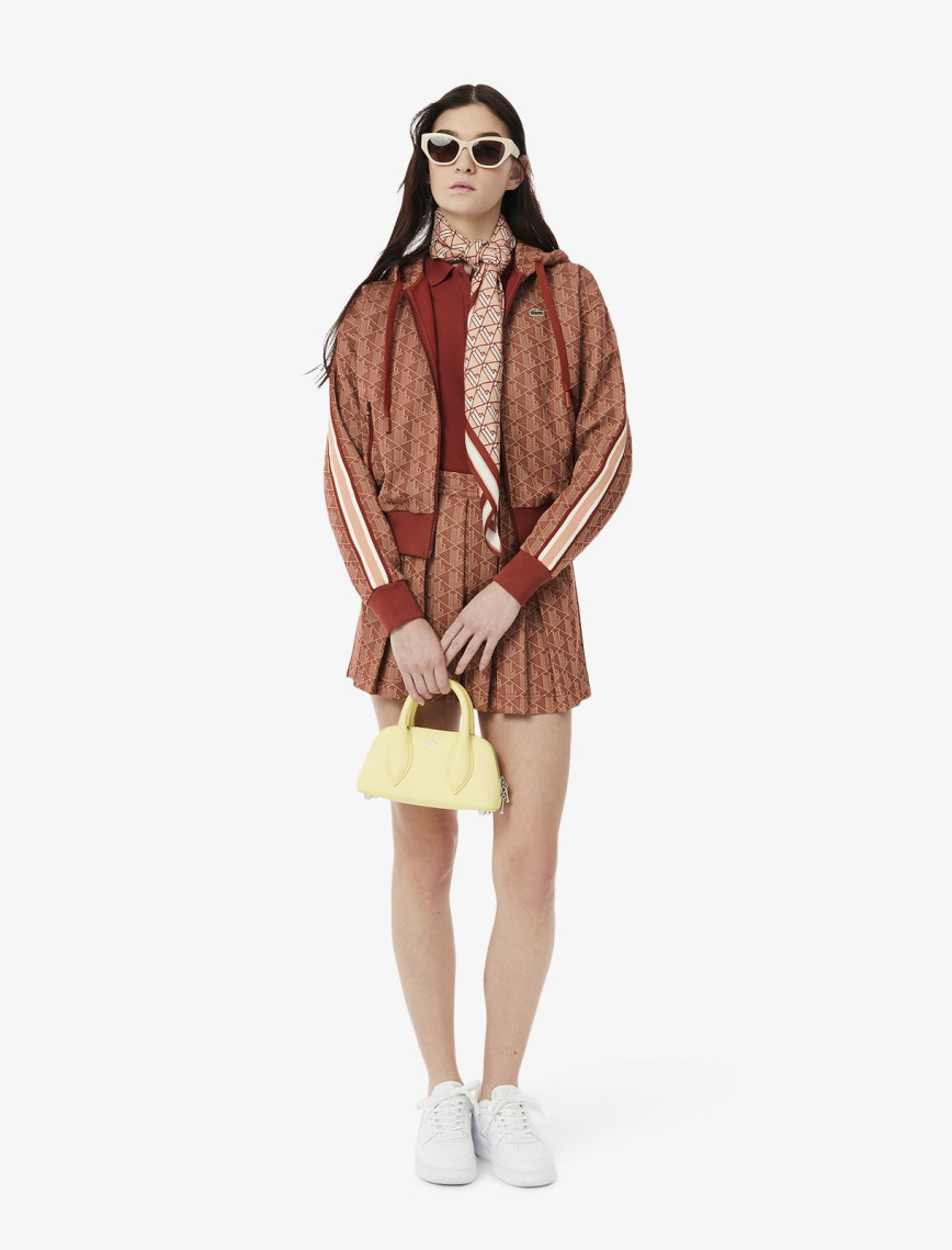 Lacoste Classic Fit Monogram Kadın Kahverengi Sweatshirt Lacoste Classic Fit Monogram Kadın Kahverengi Sweatshirt