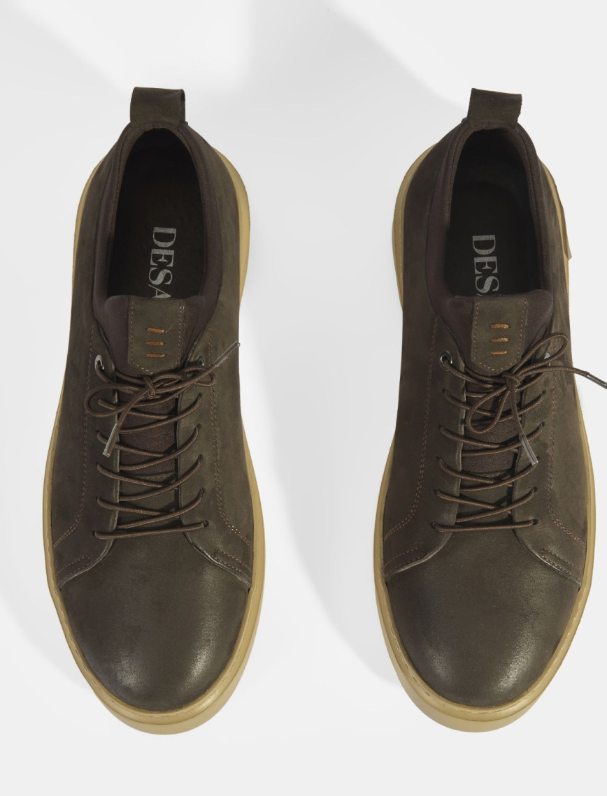 Erkek Kahve Bağcıklı Deri Günlük Ayakkabı Erkek Kahve Bağcıklı Deri Günlük Ayakkabı