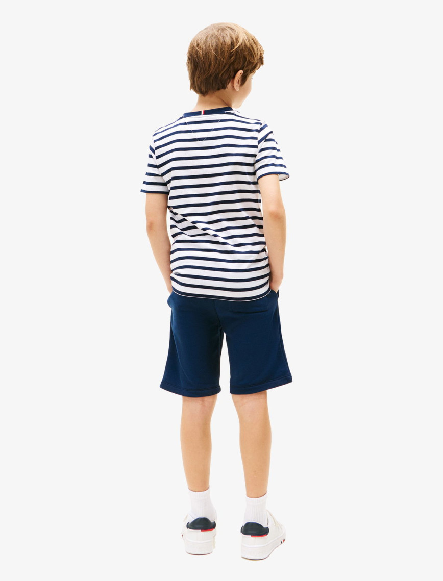 Tommy Hilfiger Çocuk Beyaz/Lacivert Şort Takım Tommy Hilfiger Çocuk Beyaz/Lacivert Şort Takım