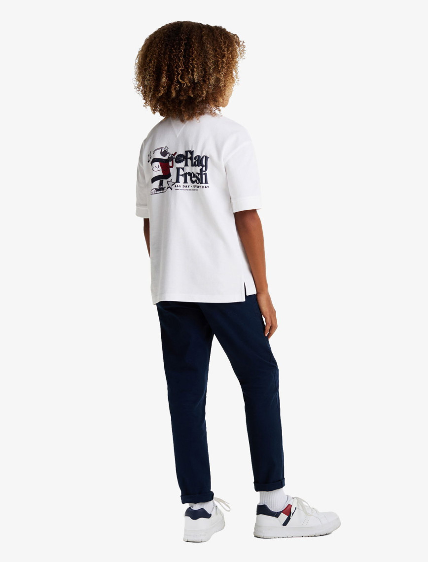 Tommy Jeans Flag Fresh Çocuk Beyaz Polo Tommy Jeans Flag Fresh Çocuk Beyaz Polo