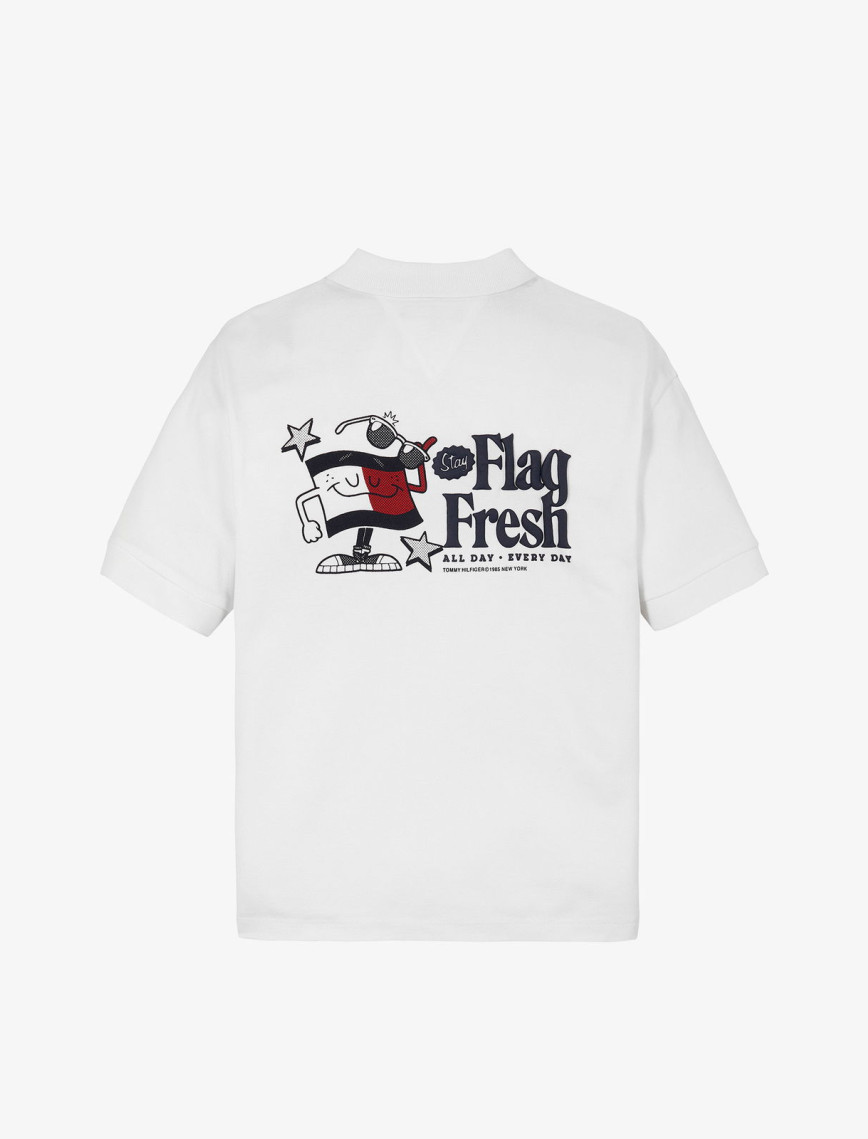 Tommy Jeans Flag Fresh Çocuk Beyaz Polo Tommy Jeans Flag Fresh Çocuk Beyaz Polo