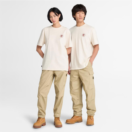 Timberland Washed Boot Lab Back Graphic Unisex Beyaz T-Shirt Timberland Washed Boot Lab Back Graphic Unisex Beyaz T-Shirt