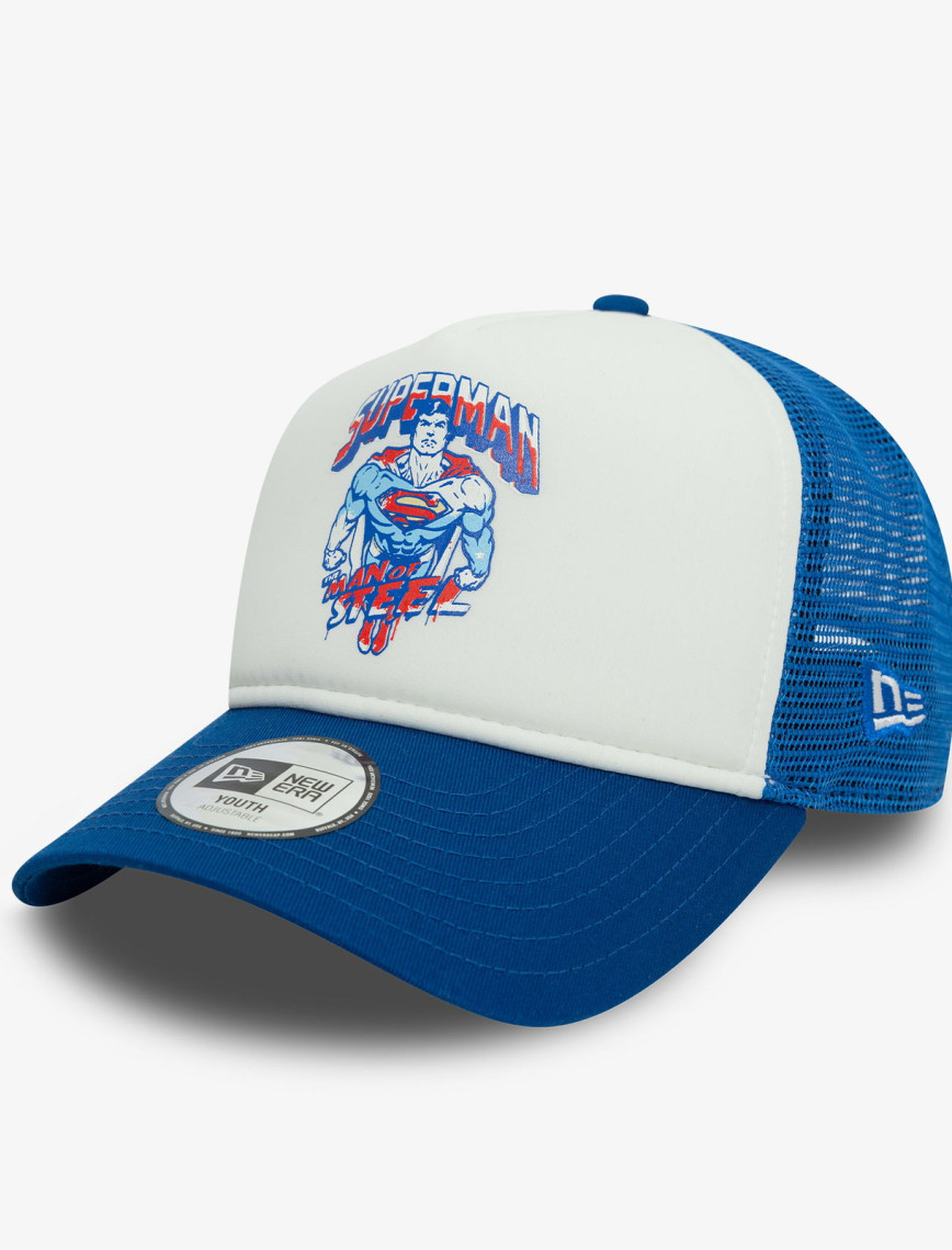 New Era 9Forty DC Superman Man Of Steel Çocuk Beyaz Şapka New Era 9Forty DC Superman Man Of Steel Çocuk Beyaz Şapka
