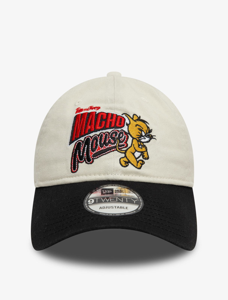 New Era Tom and Jerry Macho Mouse 9Twenty Unisex Krem Şapka New Era Tom and Jerry Macho Mouse 9Twenty Unisex Krem Şapka