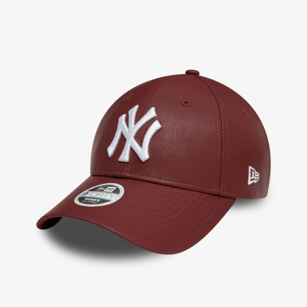 New Era New York Yankees 9Forty Kadın Deri Bordo Şapka New Era New York Yankees 9Forty Kadın Deri Bordo Şapka
