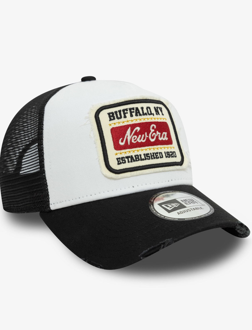 New Era NE Patch Distressed Unisex Beyaz Şapka New Era NE Patch Distressed Unisex Beyaz Şapka