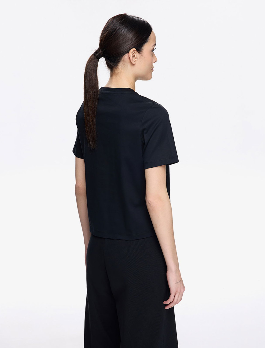 Les Benjamins Classic Oversized Kadın Siyah T-Shirt