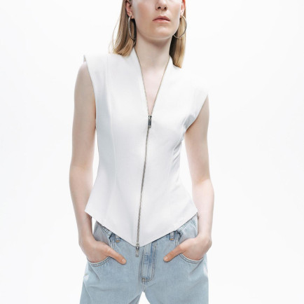 Fermuar Tasarımlı Bluz Fermuar Tasarımlı Bluz