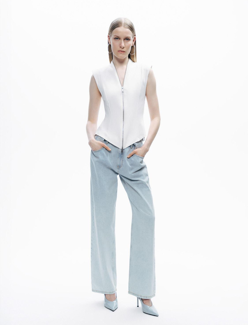 Fermuar Tasarımlı Bluz Fermuar Tasarımlı Bluz