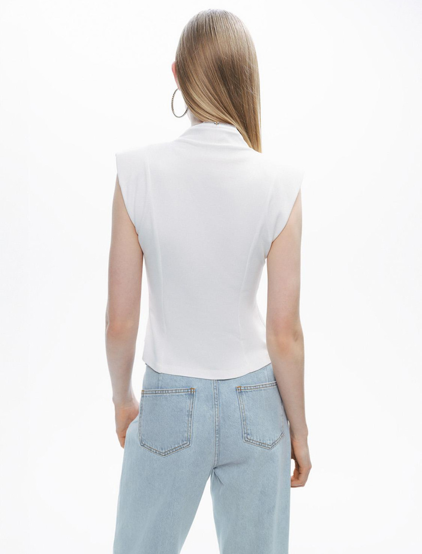 Fermuar Tasarımlı Bluz Fermuar Tasarımlı Bluz