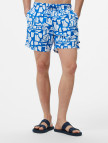 Nautica Erkek Mavi Regular Fit Desenli Mayo Şort