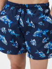 Nautica Erkek Lacivert Regular Fit Desenli Mayo Şort