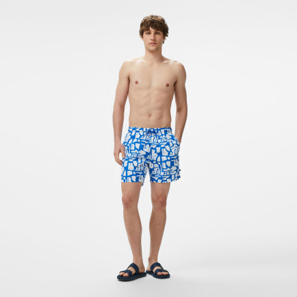 Nautica Erkek Mavi Regular Fit Desenli Mayo Şort Nautica Erkek Mavi Regular Fit Desenli Mayo Şort