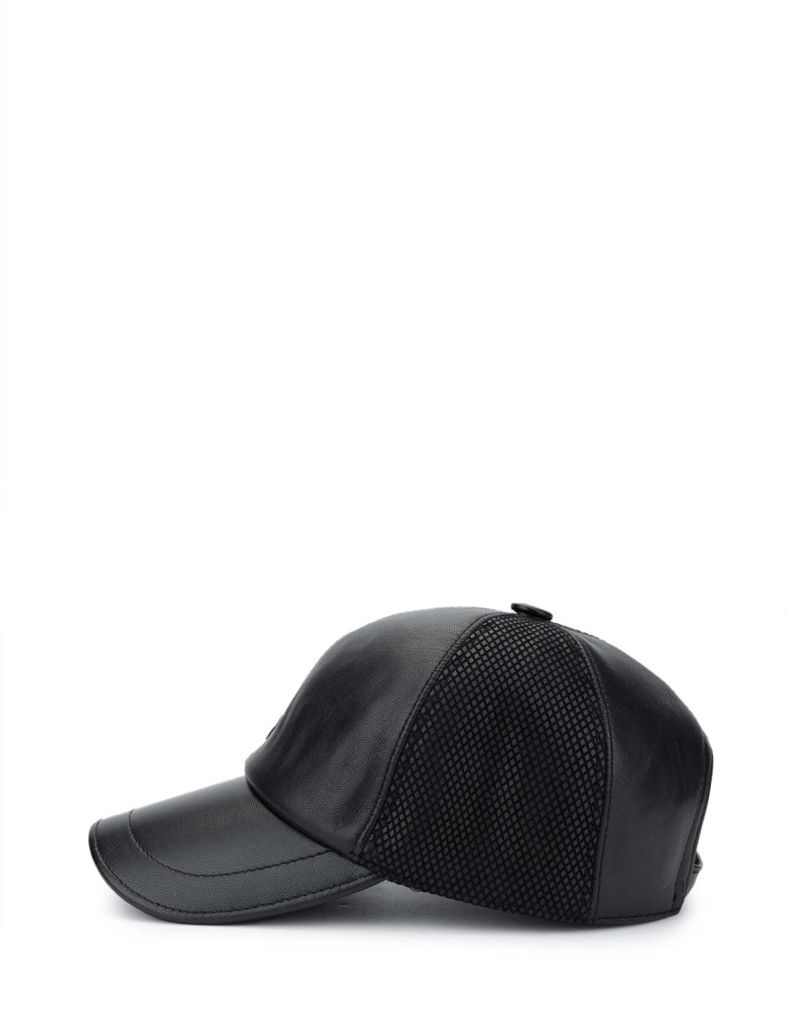 Tamer Tanca Erkek Hakiki Deri Siyah Beyzbol Şapka Tamer Tanca Erkek Hakiki Deri Siyah Beyzbol Şapka