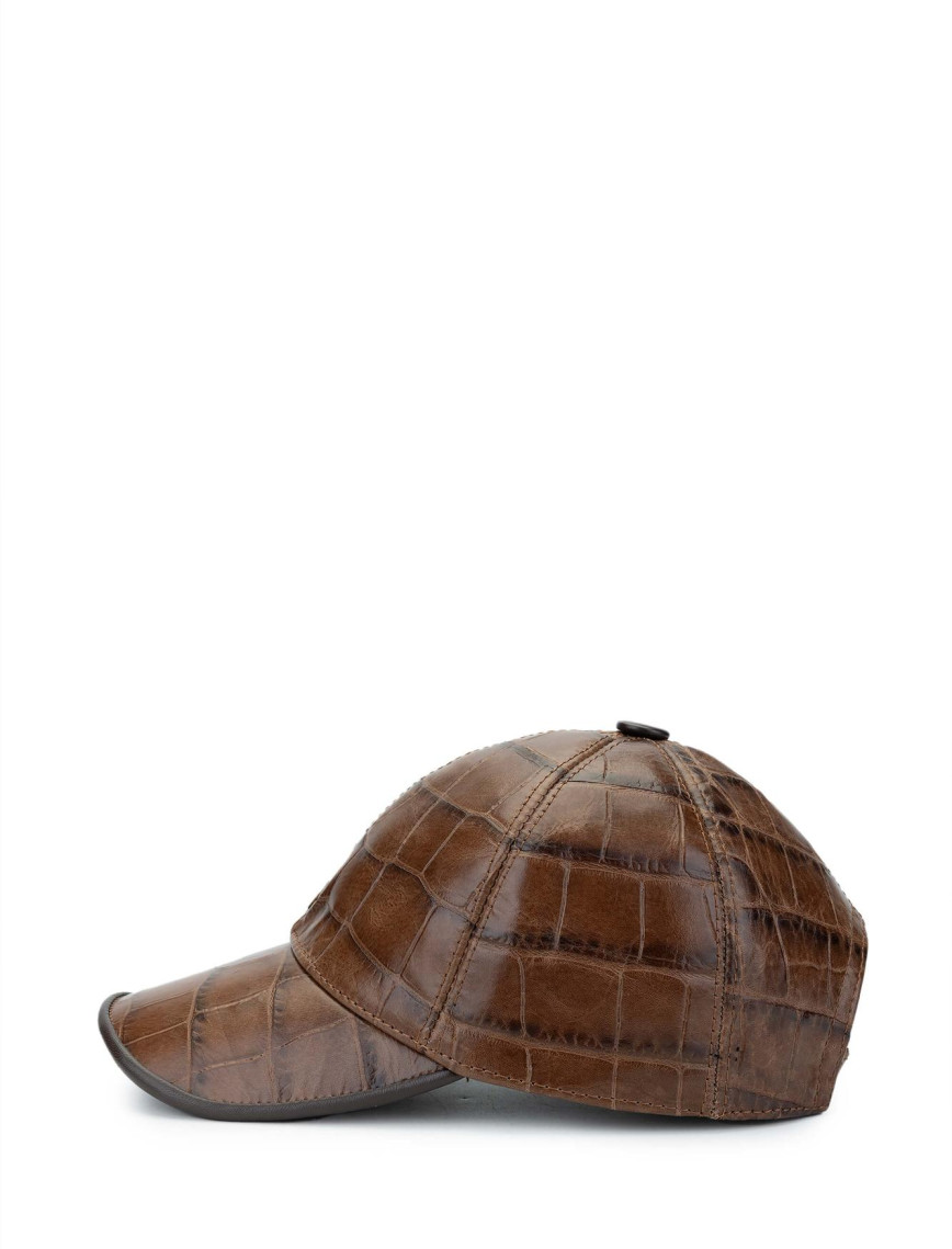 Tamer Tanca Erkek Hakiki Deri Taba Beyzbol Şapka