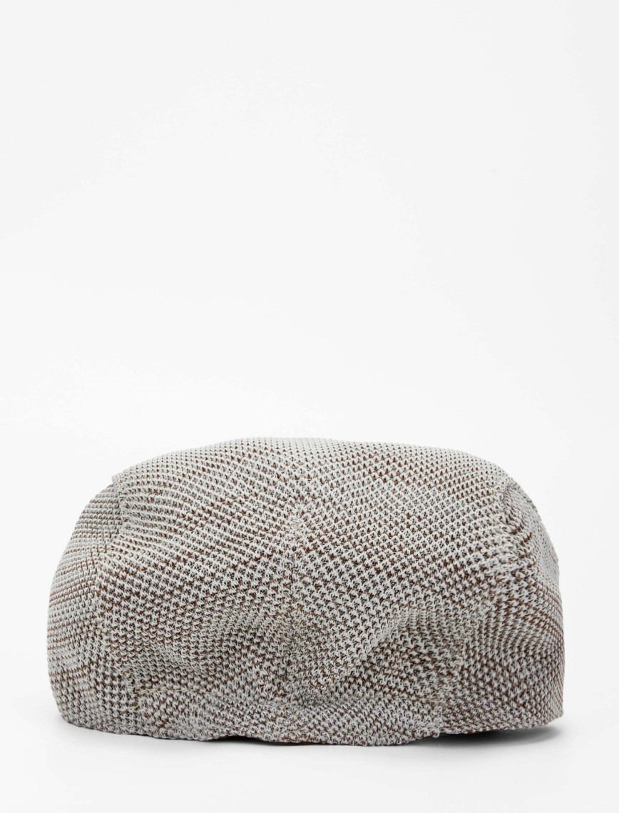 Tamer Tanca Erkek Deri & Tekstil Kahverengi Kasket Şapka