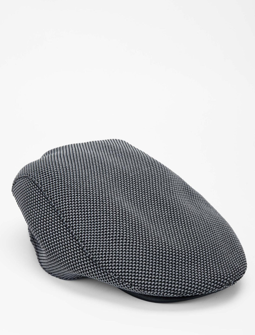 Tamer Tanca Erkek Deri & Tekstil Siyah Kasket Şapka