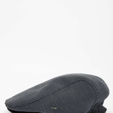 Tamer Tanca Erkek Deri & Tekstil Siyah Kasket Şapka