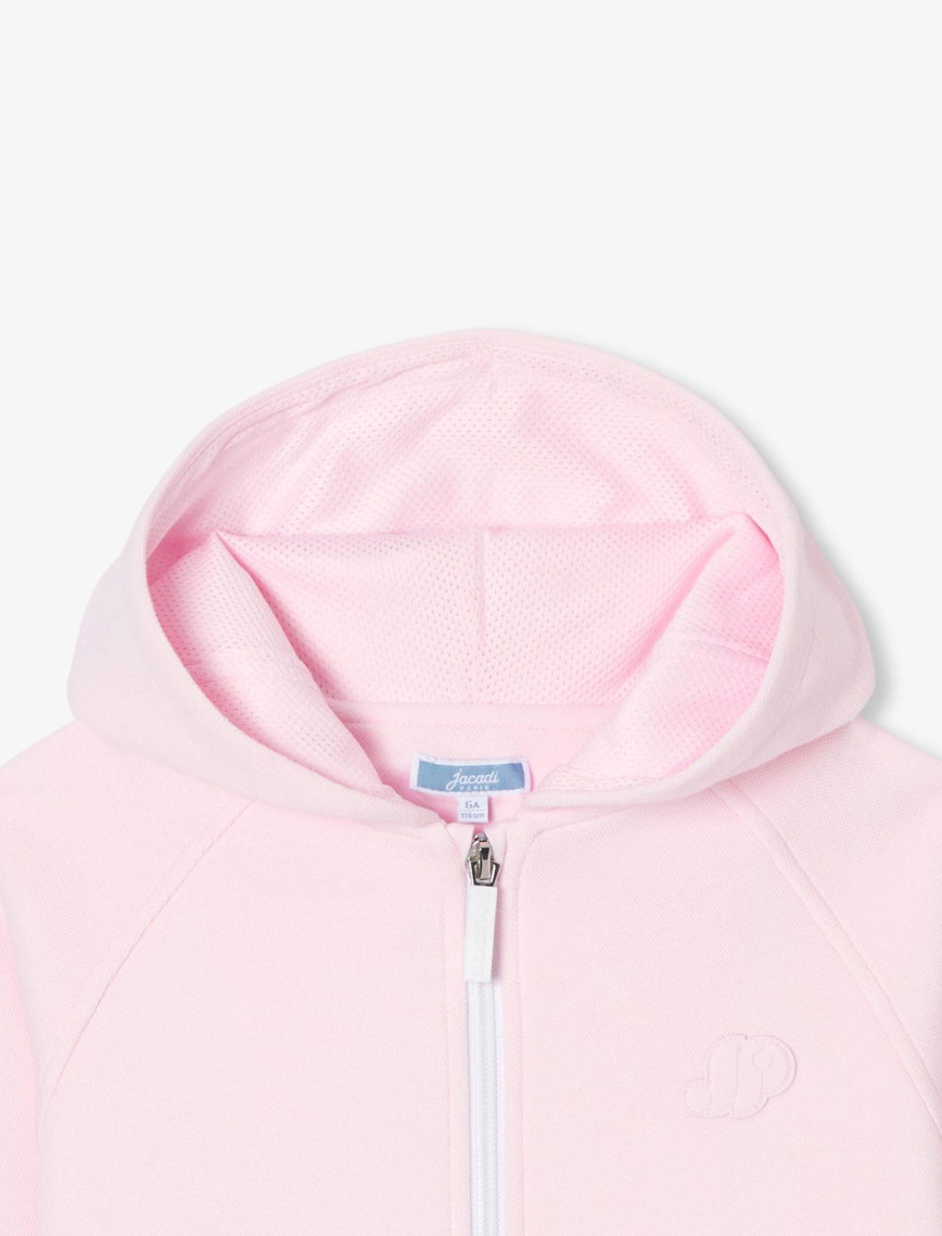 Jacadi Paris Kız Çocuk Pike Kapüşonlu Fermuarlı Sweatshirt