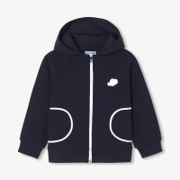 Jacadi Paris Kız Çocuk Pike Kapüşonlu Fermuarlı Sweatshirt