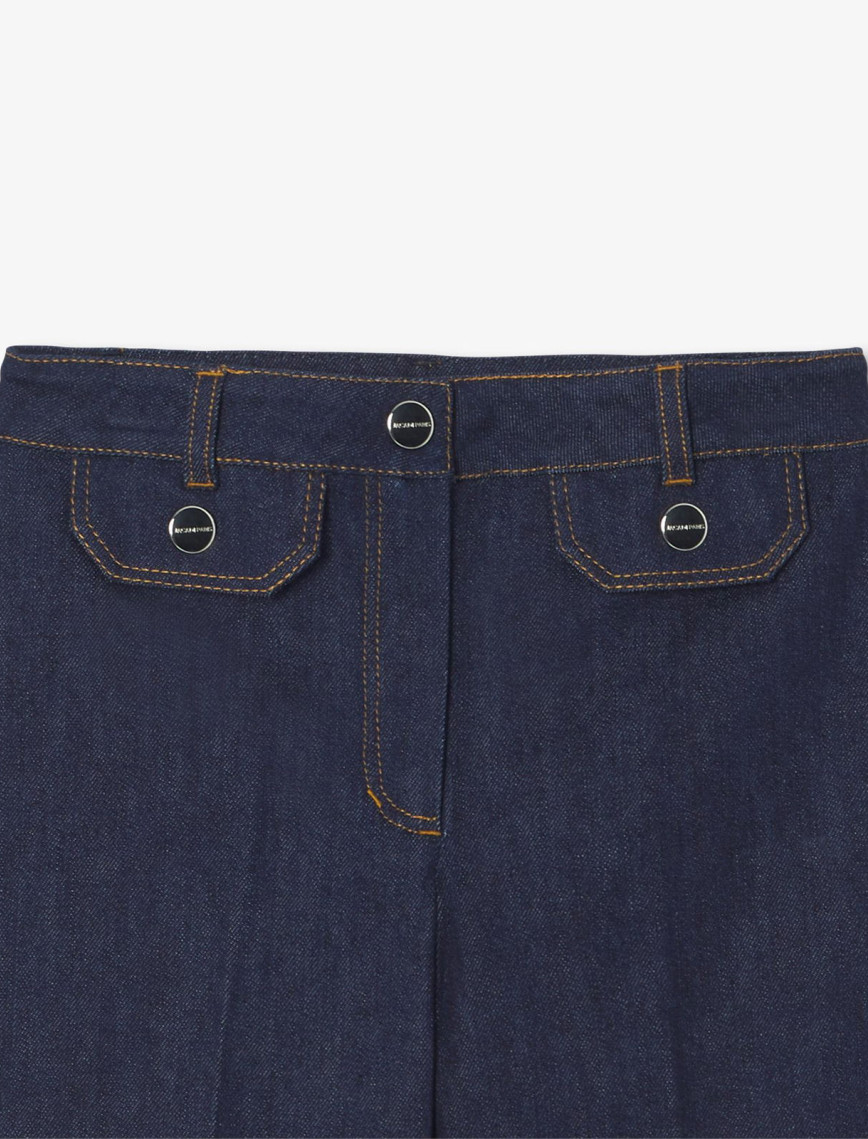 Jacadi Paris Kız Çocuk Retro Geniş Paça Jean Pantolon Jacadi Paris Kız Çocuk Retro Geniş Paça Jean Pantolon