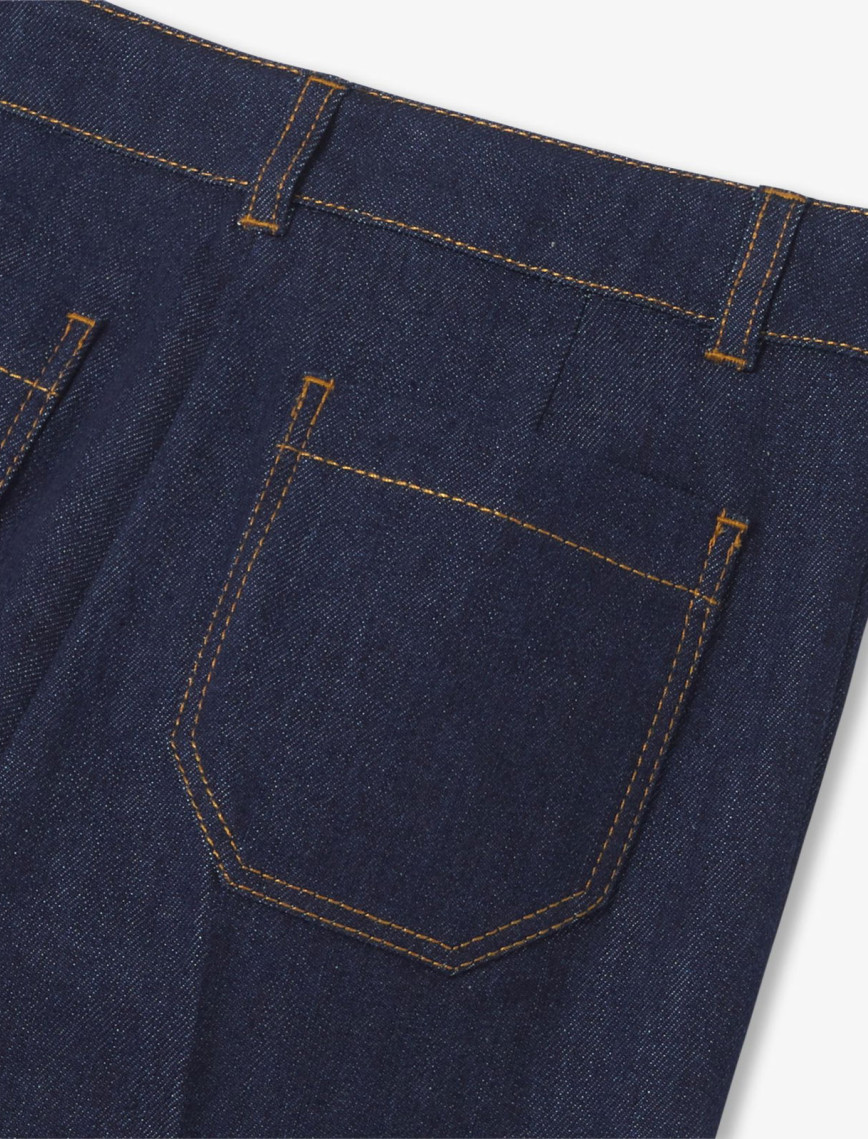 Jacadi Paris Kız Çocuk Retro Geniş Paça Jean Pantolon Jacadi Paris Kız Çocuk Retro Geniş Paça Jean Pantolon