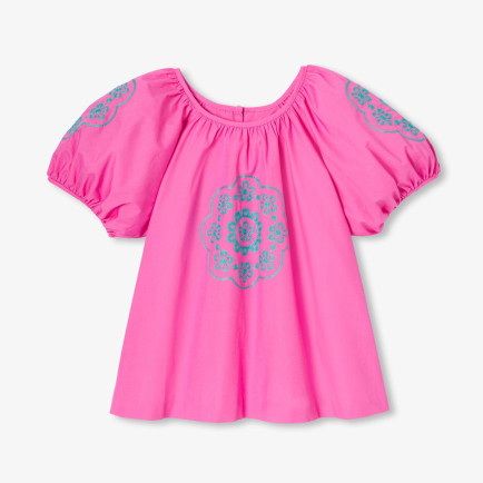 Jacadi Paris Kız Çocuk Balon Kollu Poplin Bluz Jacadi Paris Kız Çocuk Balon Kollu Poplin Bluz