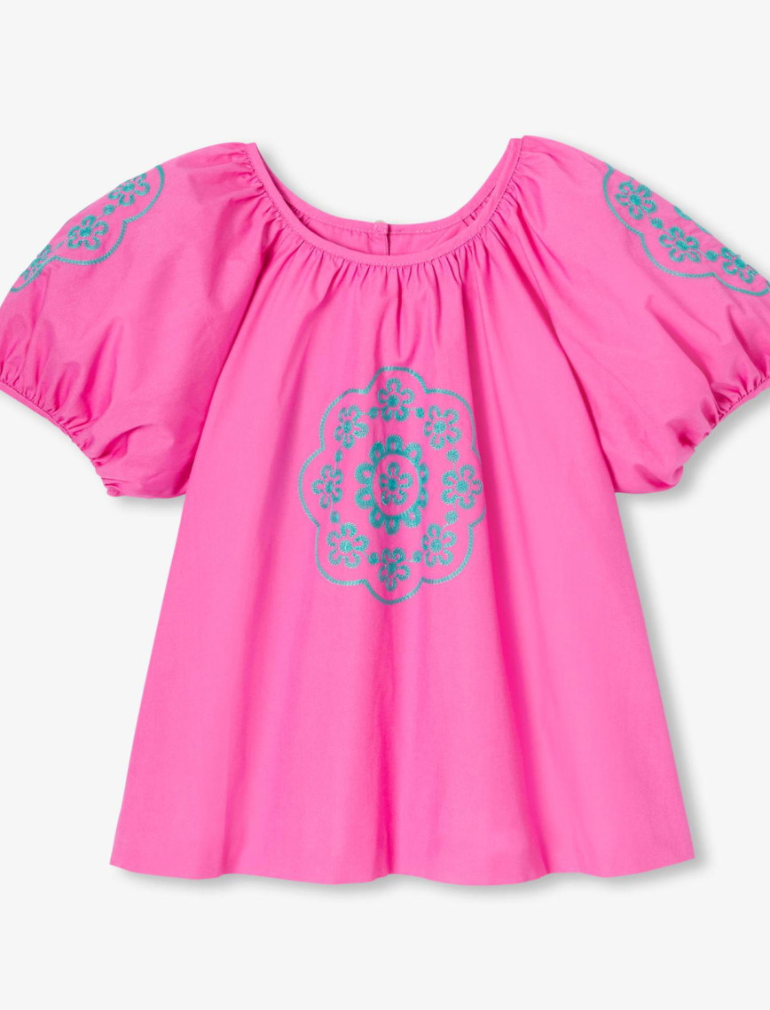 Jacadi Paris Kız Çocuk Balon Kollu Poplin Bluz Jacadi Paris Kız Çocuk Balon Kollu Poplin Bluz